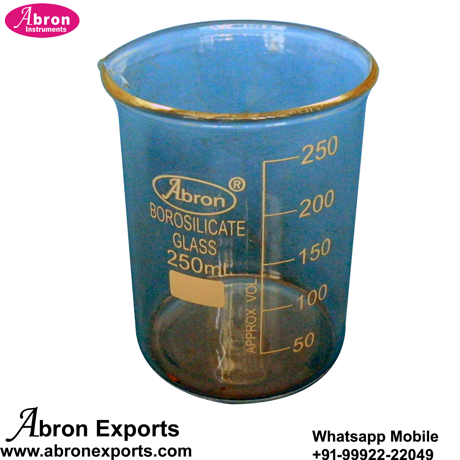 Beakers Low Form 250ml Graduated with Spout Griffin Borosilicate Glass 3.3 BG Abron Pack of 10  AC-426B2H